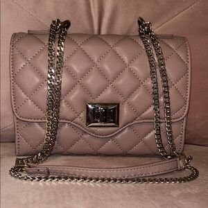 Steve Madden Quilted Chain Shoulder Bag - Blush